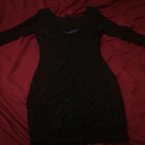 Mystic Black Lace Mini Dress